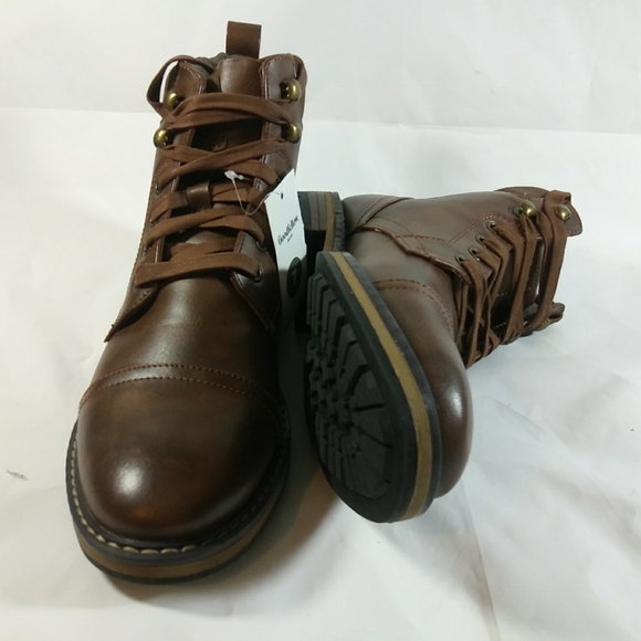 Men Brown Casual Work Boots - Picture 4 of 8